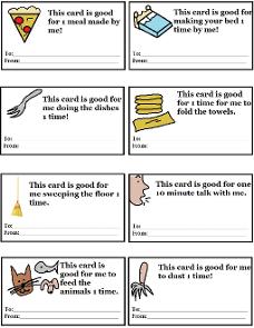 Honor Your Mother And Father Chore Coupons
